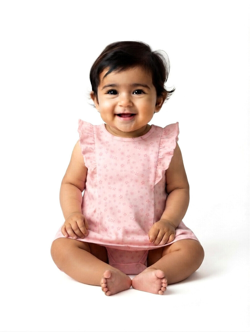 babyGap Ruffle Floral Bodysuit Dress and Grandma's sunshine bodysuit sz 18-24M
